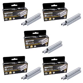 Bostitch B8 PowerCrown Staples, 0.375 Inch Leg, 45 Sheet Capacity, 5,000 Per Box (STCR21153/8) (5)
