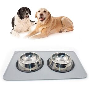 01 Food Placemat, Feeding Plate Placemat Pressure- for Dogs for Pets for Cats(Grey)