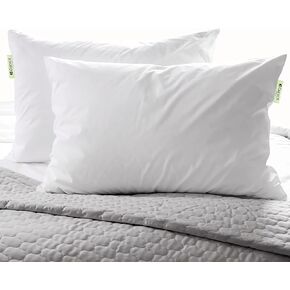 Authentic Choice Hotels’ Luminesse Hypoallergenic Green Label Luxury 2 pcs Soft Pillow, White, Standard (Pack of 2)