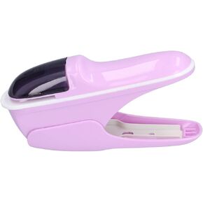 Stapler, Paper Stapler Without Staples, Desk Stapler Staple Free Stapler Environmentally Friendly ABS Stapler Safe for Office Documents (Purple)