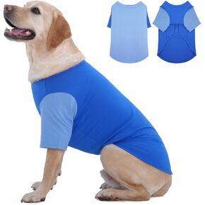 2 حزمة xxx-large dog dog sleeve soft dog sweatshirtts stredicy dog ​​thirts dog dog dog tee tee tank take top blank pullover for dog dog boy girl ، labrador ، husky ، skyblue و darkblue 3xl