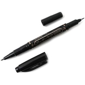 Zebra Mackee Care Double-Sided Marker Pen - Extra Fine Point - Black 3 Set