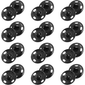 uxcell 25 Sets Sewing Snap Buttons, 15mm Press Buttons Metal Snap Fasteners for Clothes DIY Crafts, Gold