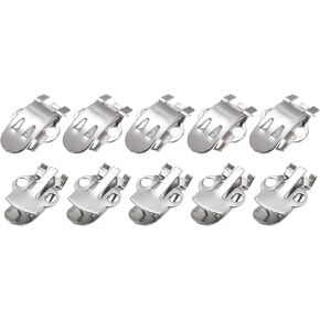dtgn 29mm × 14mm (LXW) مقاطع أحذية فارغة - 10pack - جيد لزينة الصياغة DIY - مقطع حذاء مُحوّد من الحديد المعدني - نغمة فضية