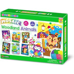 C.S. Kids Magic World Mosaic - Woodland Animals |Crafts Gifts | Educational Glitter Mosaic
