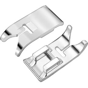 2 Pcs Universal Sewing Machine Feet, Zig Zag, Straight Stitch Presser Foot, Low Shank Snap on Presser Foot, Replacement Presser Foot for Brother, Singer, Janome, Kenmore Etc Domestic Sewing Machines