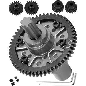 57T #45 Steel Upgrades Diff Gear Slipper Clutch for 1/8 Typhon 223S 4X4 RTR V4,1/10 Kraton/Outcast 4S 4X4 RTR V2,Senton/Vorteks 223S 4X4 RTR V4,Spur Gear Slipper w/20T 21T Pinions,Titanium