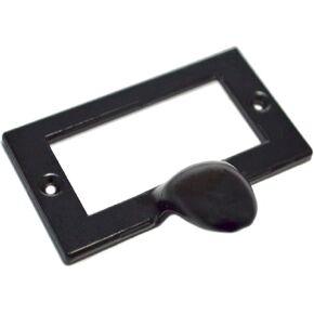 10 Pcs Black Tag Label Frames Vintage File Name Card Holders Retro Drawer Pulls Antique Handles for Office File Drawer Medicine Pharmacy Cabinet Apothecary Library Case (Length:2-1/4" Width:1-1/4")