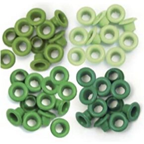 We R Memory Keepers Eyelets Standard, Green, 60 Pieces Per Pack