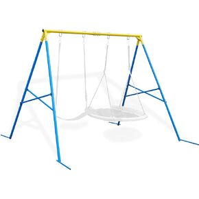 Swing Stand A Frame for 2 Uplings ، 550 رطلاً ، إطار شجرة الصحن المعدني الثقيلة ، وعرضه 70 "و 97" ، وكلها مقاومة للطقس ، للأطفال الخلفي في الهواء الطلق للأطفال (بدون تأرجح) (Bllyw)
