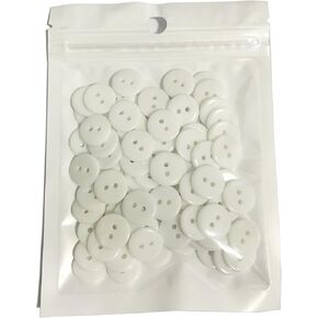 50 Pcs 1 Inch Clear Buttons, 2 Hole Clear Round Buttons for Sewing, Coats, Shirts, Pants, Crafts, 1"(25mm) 2 Holes Clear Buttons