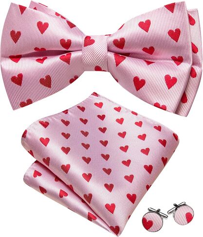 Barry.Wang Bow Ties for Men Paisley Floral Pre-tie Tuxedo Bowtie Set with Handkerchief Cufflinks Wedding Party in Kuwait