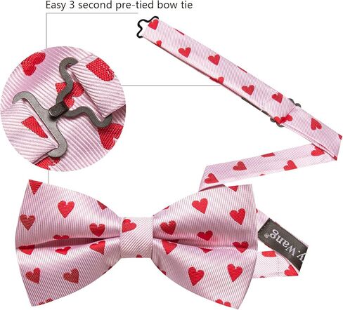 Barry.Wang Bow Ties for Men Paisley Floral Pre-tie Tuxedo Bowtie Set with Handkerchief Cufflinks Wedding Party in Kuwait