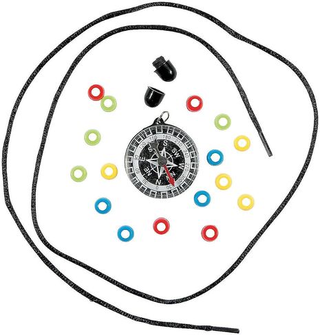 متعة Express Express Compass Compass Necklace Craft Kit - Makes 12 - VBS Vabs Hacation Bible School Supplies/Decor in Saudi Arabia
