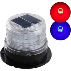 Sidaqi الطاقة الشمسية LED منارة ستروب الضوء 12V العنبر مع قاعدة مغناطيسية تحذير الطوارئ أضواء تحذير وامض لشاحنة مركبات البناء رافعة شوكية