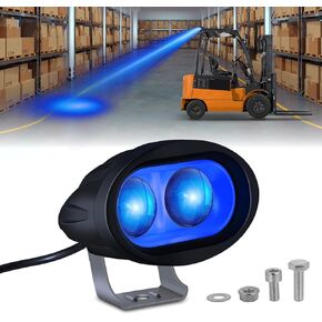 LED Forklift Safety Light Blue - 2Pack LED Forklift Straight Light 1600LM LED Forklift Side Zone Light Forklift Warehouse Light Forklift Pedestrian Light 30W, DC12-80V