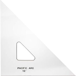 Pacific Arc Drafting Triangle, 4-inch, 30/60/90 Degrees, Clear Acrylic