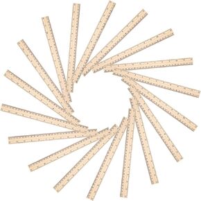 LovesTown 60 Pack Wooden Rulers, 12 Inch Ruler Bulk 2 Scale Measuring Rulers for Kids Students Office School Supplies Classroom in Kuwait