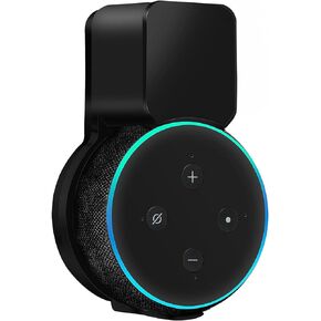 Echo Dot Wall Mount Holder for 3rd Generation, Space Saving Accessories Alexa Holder, Amazon Echo Dot 3 Accessories with Built-in Cable Management Without Messy Wires, Black
