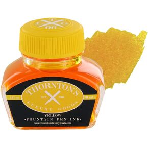Thornton's Luxury Goods Premium Fountain Pen Ink Bottle 30ml - Yellow | Smooth Effortless Flawless Writing | Suitable for All Brand and Calligraphy Pens | Office Supplies | International Standard