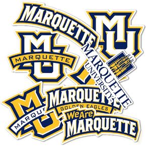 Marquette University Sticker Golden Eagles MU Stickers Vinyl Decals Laptop Water Bottle Car Scrapbook T2 (Type 2)