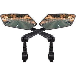 Homaisson مرآة الدراجة 2 حزمة، المقود جبل مرآة الدراجة دراجة مرايا الرؤية الخلفية مع عدسة زاوية واسعة HD الزجاج، Adjuatable للتدوير ل20-26mm المقود E-الدراجة الطريق الدراجة سكوتر in Kuwait