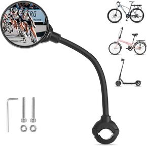 مرآة دراجة جديدة 2023، مرايا دراجة قابلة للدوران وقابلة للتعديل للمقود، مرآة دراجة محدبة من الأكريليك، مرايا دراجة آمنة مقاومة للصدمات، مرآة رؤية خلفية لمقود الدراجة، مرايا دراجة للدراجة الكهربائية MTB... in Kuwait