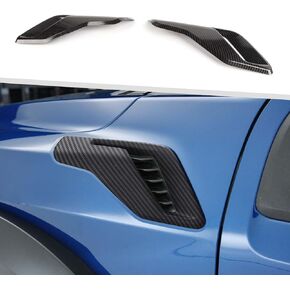 Jimen Compatible with Ford F150 Raptor 2021-2024, 2PCS Fender Vents Cover Trim (Red)