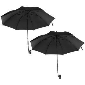 Sanwuta 2 Sets Chair Umbrella with Clamp, UPF 40+ Beach Umbrella, 360 Degrees Adjustable Stroller Umbrella, 42" Shade Umbrella for Beach Chair Camping Chair Wheelchair Stroller Patio Chair Golf Carts in Saudi Arabia