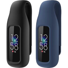 2-Pack Clip for Fitbit Luxe, Clip Holder Compatible with Fitbit Luxe, Black + Soft Pink