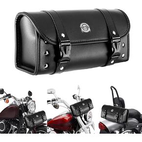 INNOGLOW Motorcycle Saddlebags Tool Bag Fork Bag Saddlebags Handlebar Bag Sissy Bar Storage Tool Bag for Kawasaki Suzuki Sportster