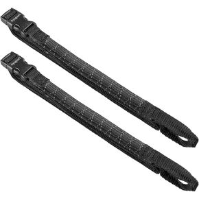 Ayaport Motorcycle Luggage Straps Adjustable Pack Stretch Straps 12'' -42'' Black/Reflective for Securing Loads to Motorcycles/Bikes etc. 2Pack