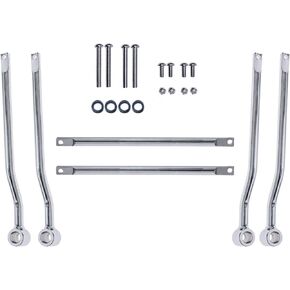 Universal Motorcycle Saddlebag Side Support Bars Mounting Brackets Compatible for Harley Honda Yamaha Suzuki Kawasaki (Black)
