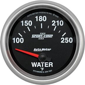 Auto Meter 7637 Sport-Comp II 2-5/8" 100-250 Degree F Short Sweep Electric Water Temperature Gauge