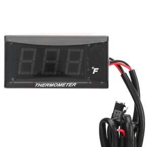 Motorcycle Water Temperature Gauge Ultra Thin LCD Display ABS Housing Water Temp Meter for Modification DC12V Material: ABS, LCD Strong Light Source, Even Digital Display (Green)