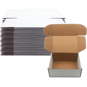 Shipping Boxes 11x9x3 inch Set of 25，White Corrugated Cardboard Box for Mailing Literature Mailer Small Business Shipping Packing Gifts Craft Digest Size Book Giving Products (11x9 x3 Inches)