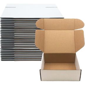 Shipping Boxes 11x9x3 inch Set of 25，White Corrugated Cardboard Box for Mailing Literature Mailer Small Business Shipping Packing Gifts Craft Digest Size Book Giving Products (11x9 x3 Inches) in Saudi Arabia