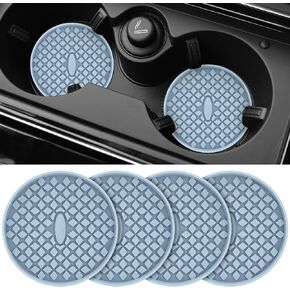 ME.FAN Car Cup Coasters [4 Pack] Silicone Car Coasters/Cup Mats for Cup - Universal Car Cup Holder Insert Coasters, Non-Slip Recessed Car Interior Accessories Black