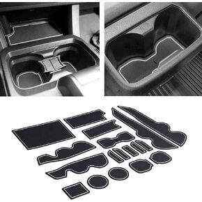 JDMCAR Compatible with Toyota Tacoma Accessories 2016-2023 Premium Cup Holder, Console, and Door Pocket Inserts Kit (Double Cab,Solid Black)