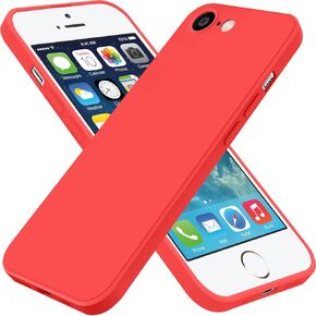 for iPhone SE 3nd Generation Case 2022,iPhone SE 2020 Case,iPhone 7/8 case Liquid Silicone Gel Rubber Phone Case,Non-Slip Ultra Slim Protective Cover,Multi-Color Phone Case(Red) 1.255