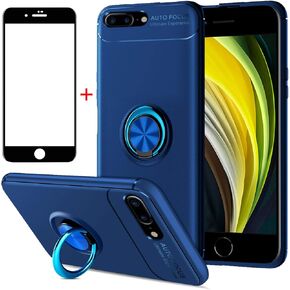 واقي شاشة لهاتف iPhone 12 Pro Max متوافق مع غطاء iPhone 12 Pro Max [مع خالٍ من الزجاج المقسى] حامل هاتف من ألياف الكربون والسيليكون مضاد للصدمات مقاس 6.7 بوصات
