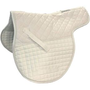 Quilted Double Back Shaped All Purpose English Saddle Pad - Upgrade Your Riding Experience with the Perfect Blend of Comfort and Style, Available in Black and White