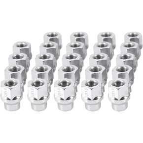 12x1.5 Chrome Extended Thread Lug Nut, 24PCS M12x1.5 ET Open Ended Lug Nuts 7mm Shank Aftermarket Wheels