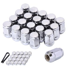 M12x1.5 Lug Nuts M12-1.50 Chrome Lug Nuts Acorn Lug Nuts 12x1.5 19mm Hex 1.38" Tall Set of 20 Lug Nuts Aftermarket Wheel Lug Nuts Fits for Ford Fusion Ford Escape etc