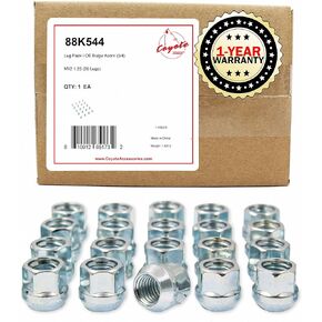 Wheel Accessories Parts 20 Pcs M12 x 1.25 12 x 1.25 Thread Open End Bulge Acorn 21mm 0.84" Long Lug Nuts Zinc 3/4" 19mm Hex Fits Most Subaru Pass Cars | Nissan Pass Cars with Aftermarket Wheels