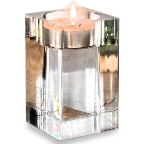 Clear Candle Holders for Table Centerpiece Dining Room Modern Silver Holder Tealight 8 CM Coffee Decorations Living Ideas Bathroom Fireplace Decor Accessories…