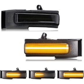 LED Sequential Mirror Turn Signal Lights Replacement for 2015-2020 F150 2PCS Smoked Mirror Turn Signal Lights