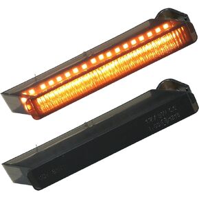 X AUTOHAUX Turn Signal Lights for Ford F-150 Expedition for Lincoln Mark LT 4L3Z-13B374-AA 4L3Z-13B375-A Sequential Smoked LED Side Turn Signal Mirror Lamp Light Amber ABS Black L R 2pcs