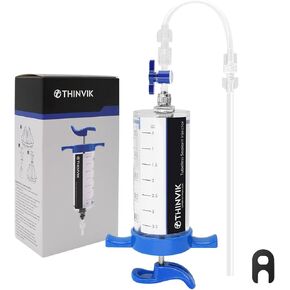 Thinvik 100ML/3.5 oz Bike Tubeless Sealant Injector for Stans No Tubes Sealant, Bicycle Tubeless Tire Sealant Syringe for Presta Schrader Valve Core