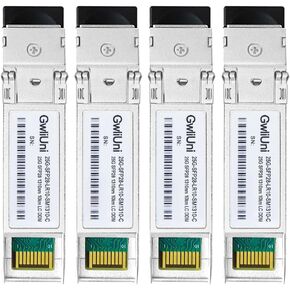 4Pcs 25G SFP28 Single Mode Fiber Module Network Transceiver, LR SM1310nm 10km, Duplex LC for Data Center Switch, Router, Firewall, Server etc.,